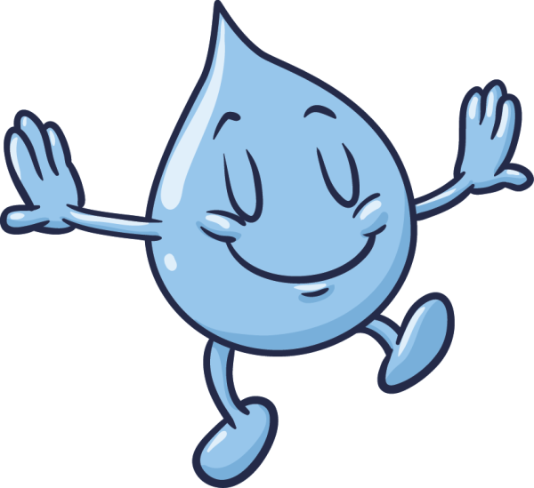 Капля воды мультяшная