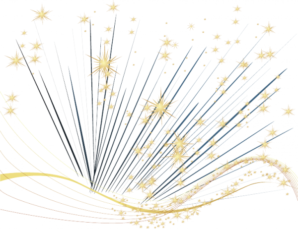 Звездный дождь на прозрачном фоне
