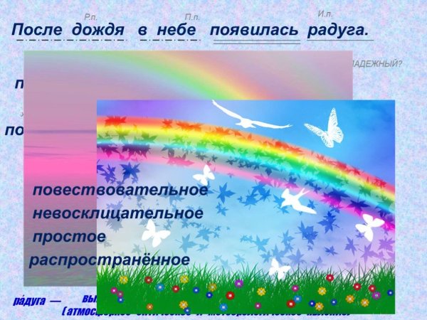 После дождя появляется Радуга