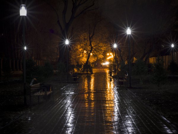 Поздний вечер в городе