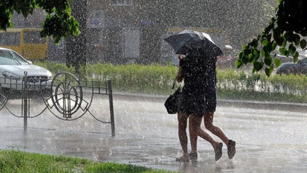 Дождь летом в городе