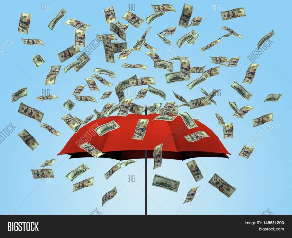 Денежный дождь зонт