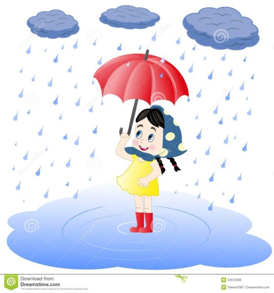 Идет дождь для детей