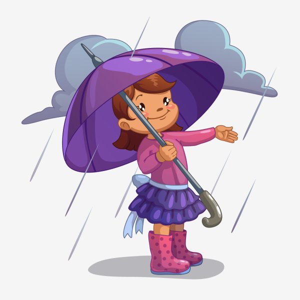 Девочка под зонтиком