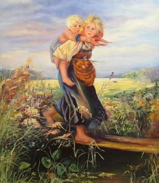 Маковского дети бегущие от грозы