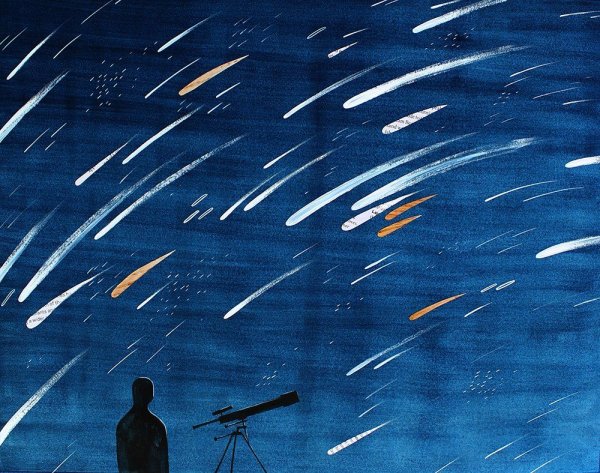 Картина космического дождя