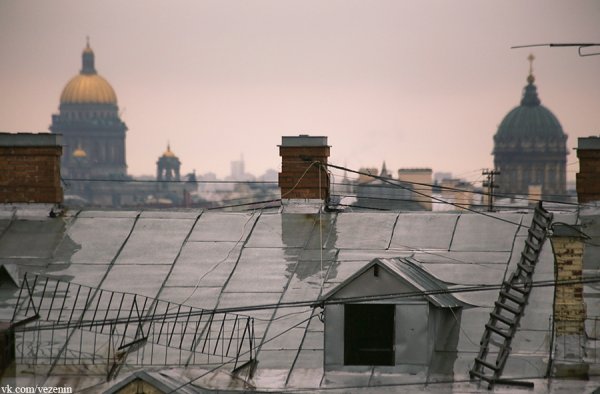 Крыши Санкт Петербурга старый город Невский проспект