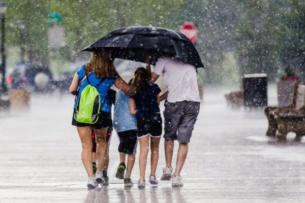 Прогулка под дождем летом