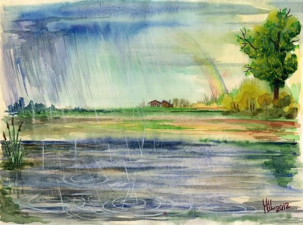 Рисование Весенняя гроза