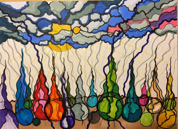 Нейрографика дождь