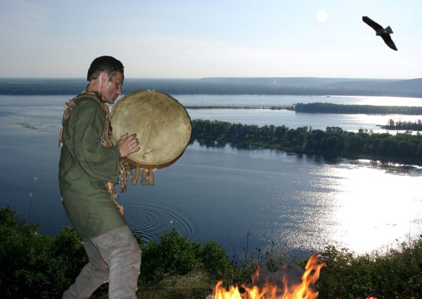 Вызывание дождя с бубном