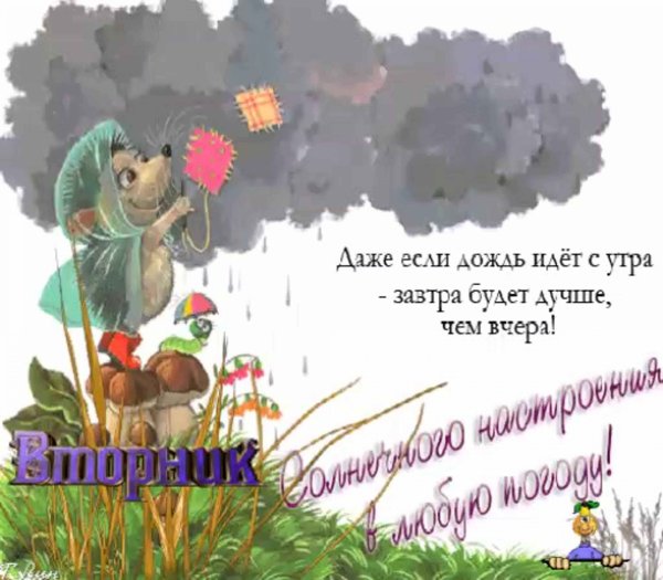 Хорошего настроения в дождливую погоду