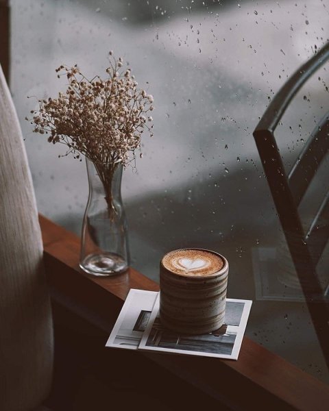 Кофе дождливое утро