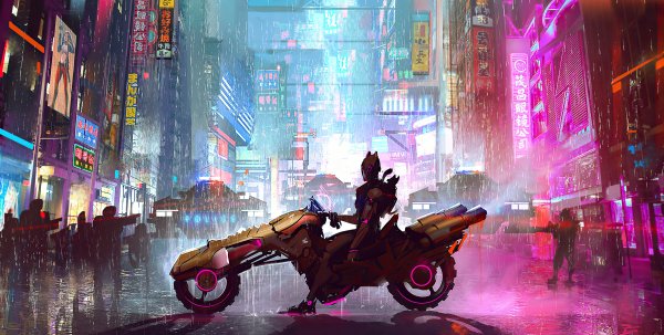 Cyberpunk 2077 арт город