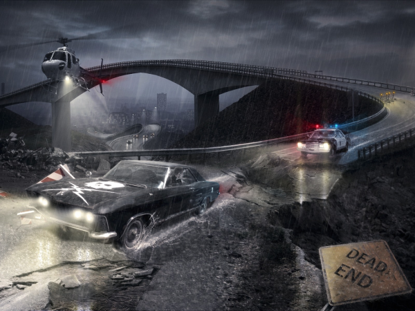 Погоня от полиции арт