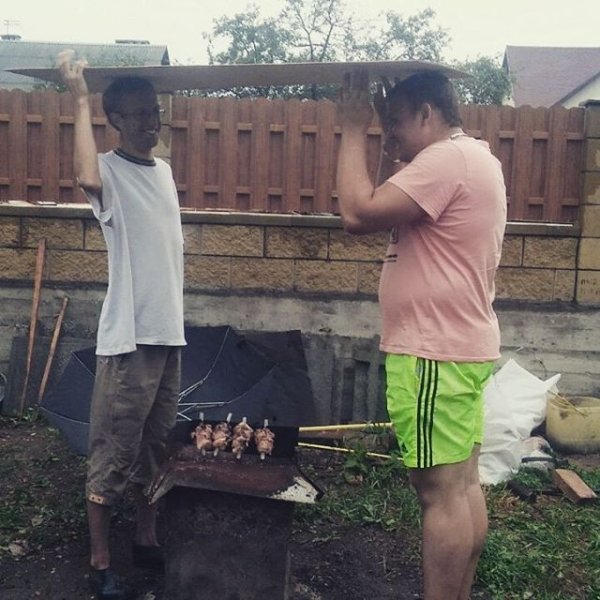 Шашлыки под дождем приколы