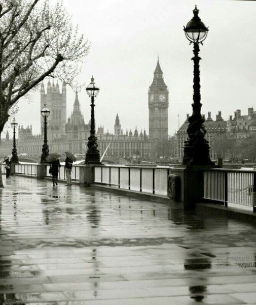 Лондон дождливый город
