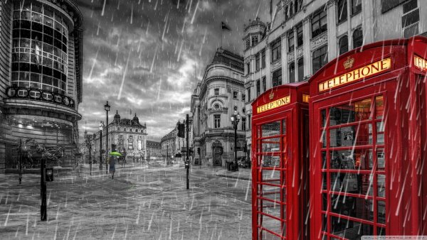 Черно белый Лондон