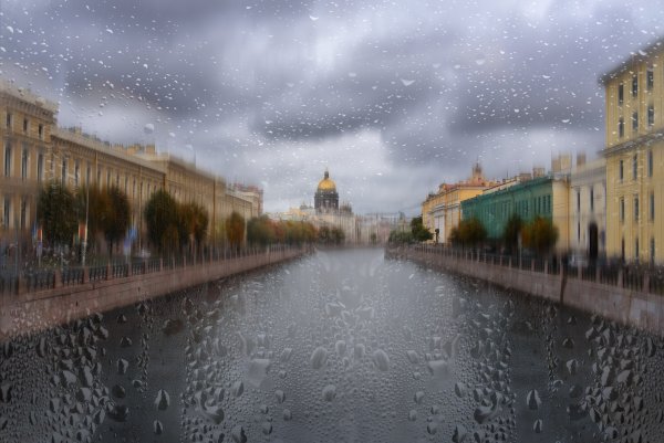 Питер ливень Нева