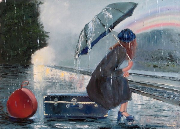 Картина дождь