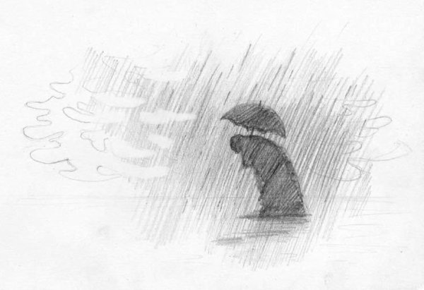 Дождь зарисовка