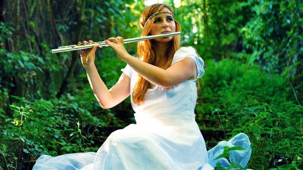 Фотосессии с флейтой на природе