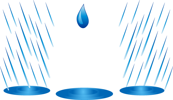 Капли дождя вектор