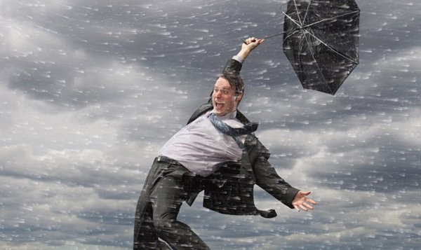 Сильный ветер и дождь