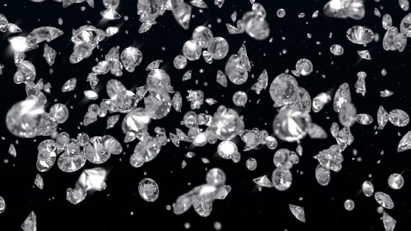 Россыпь бриллиантов на черном фоне
