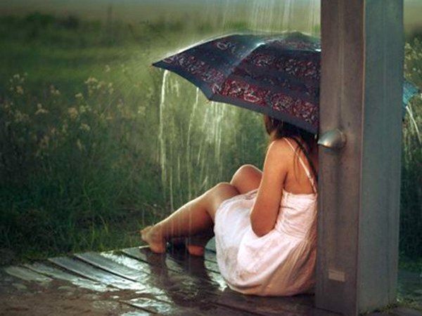 Девушка дождь