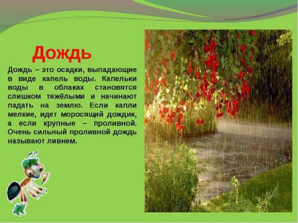Описание дождя