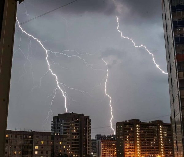 Гроза и град