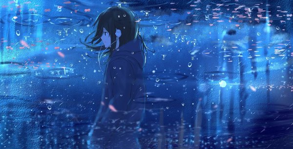 Грустные аниме арты