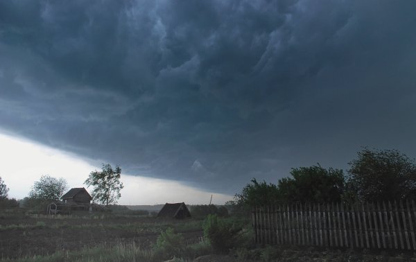 Ливень в деревне