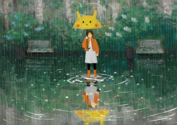 Девочка мульт под дождем