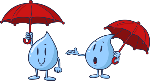 Капелька с зонтиком