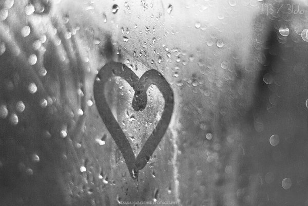 Сердечко на стекле