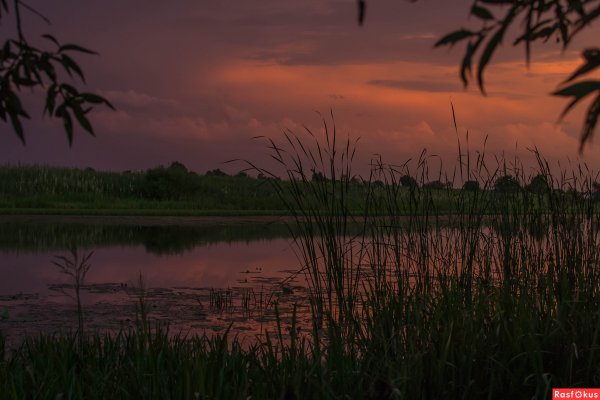 Закат дождь