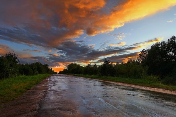 Закат после дождя