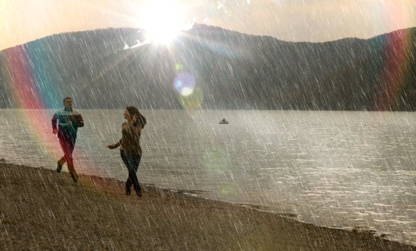 Радуга под дождем