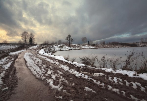 Поздняя осень грязь