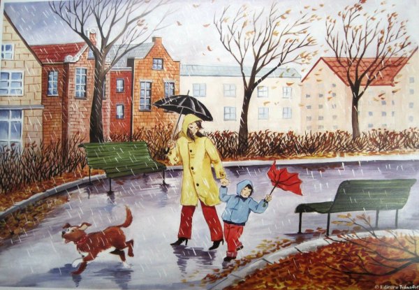 Сюжетная картина осенний день