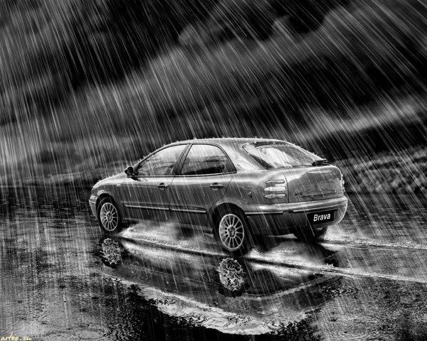 Авто в дождь