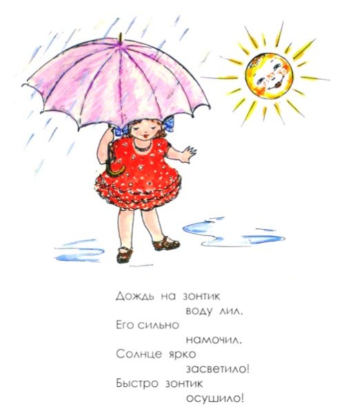 Стишки детские про зонтик