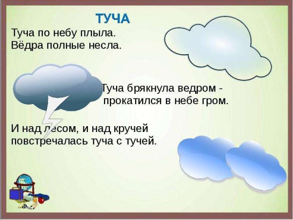 Загадки о Дожде грозе облаках тучи