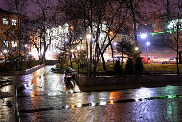 Ночной Краснодар дождь