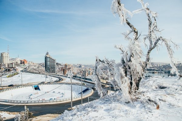 Ледяной шторм во Владивостоке