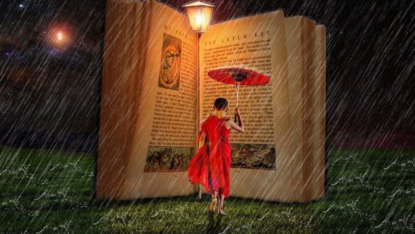 Книга под дождем