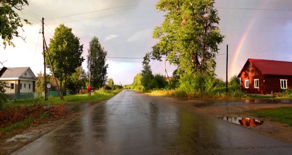 Дождь в деревне