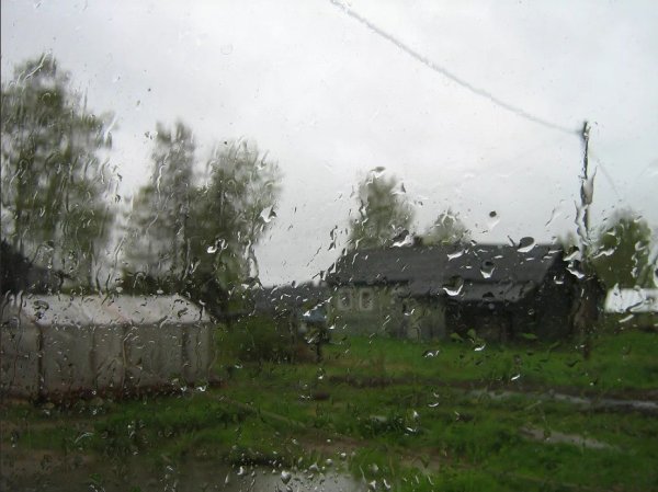 Пасмурный день в деревне